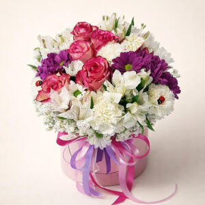 Pink Flowers Box AI 1