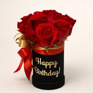 Happy birthday box ruže 1